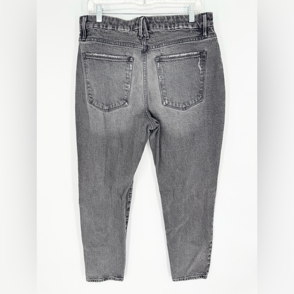 Good American Good Girlfriend High Waist Straight Leg Jeans In Black217 Sz 10/30 - Picture 9 of 12